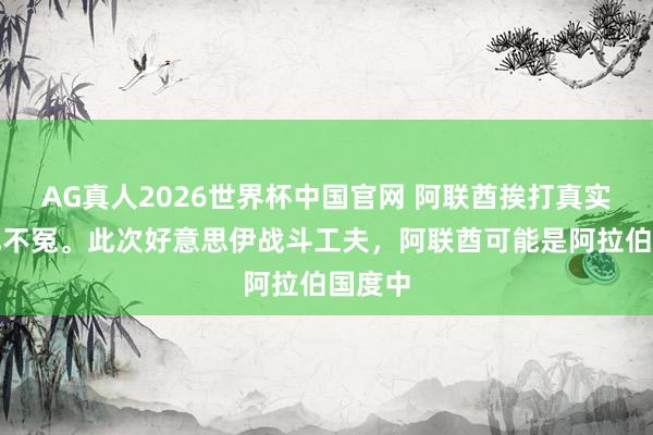 AG真人2026世界杯中国官网 阿联酋挨打真实小数也不冤。此次好意思伊战斗工夫,阿联酋可能是阿拉伯国度中