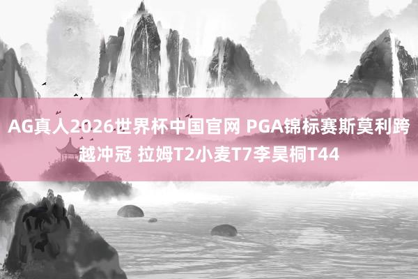 AG真人2026世界杯中国官网 PGA锦标赛斯莫利跨越冲冠 拉姆T2小麦T7李昊桐T44