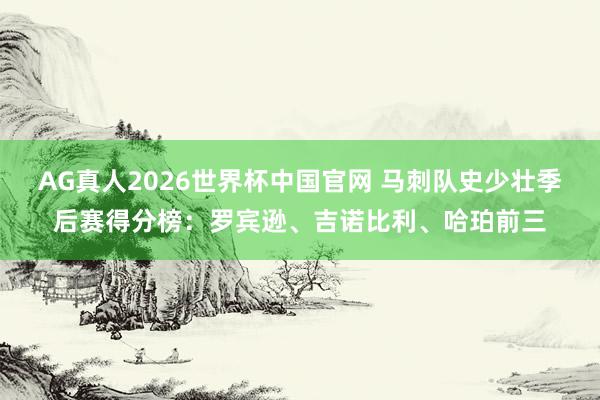 AG真人2026世界杯中国官网 马刺队史少壮季后赛得分榜：罗宾逊、吉诺比利、哈珀前三